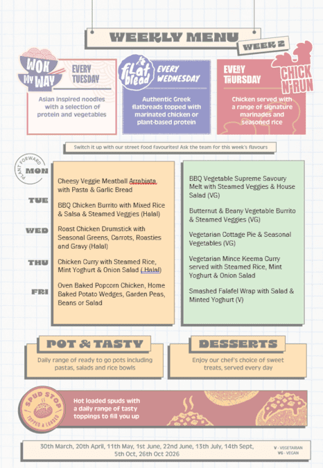 weekly menu week 2