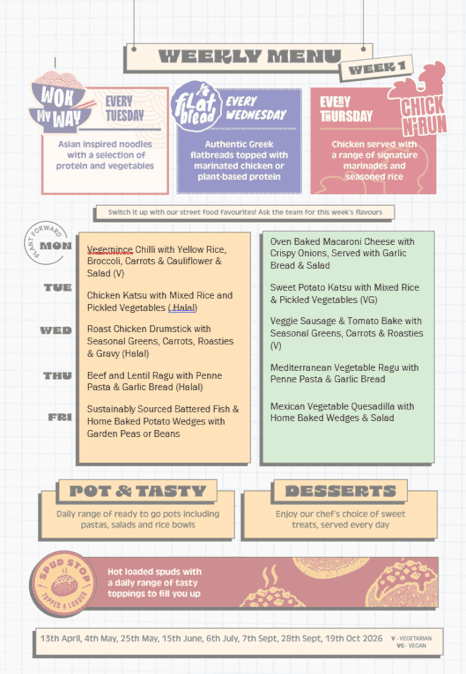 weekly menu week 1